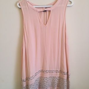 Light pink sleeveless dress tank blouse